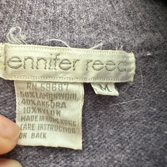 Jennifer Reed wool and angora rabbit fur sweater purple lilac - Picture 2 of 3